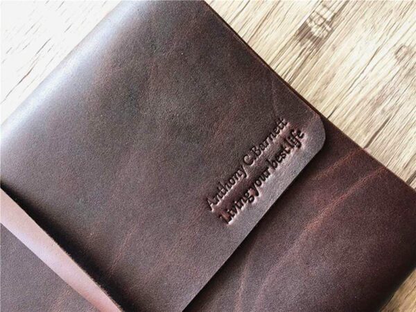 Engraved Leather Large Scrapbook Album Photo Book - Image 2