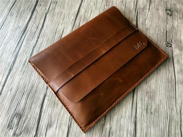 Customized Rustic Brown Leather iPad Pro 10.5 Cover Sleeve