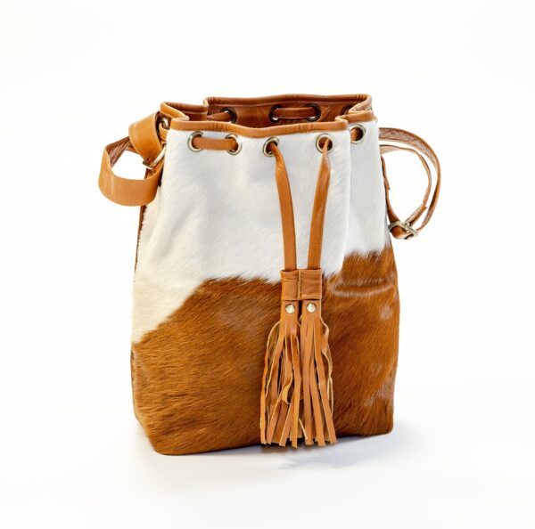 Tan Drawstring Satchel