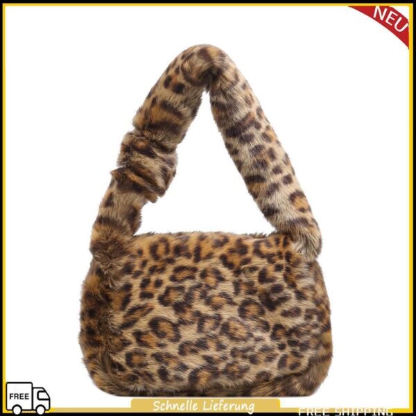 Leoperd style fur bag