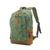 Canvas Leather Rucksack Bag Grey, Green - Image 2