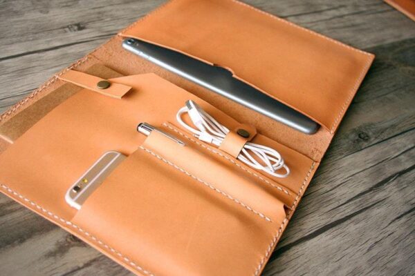 Personalized Macbook Pro 13 inch Leather Sleeve Case