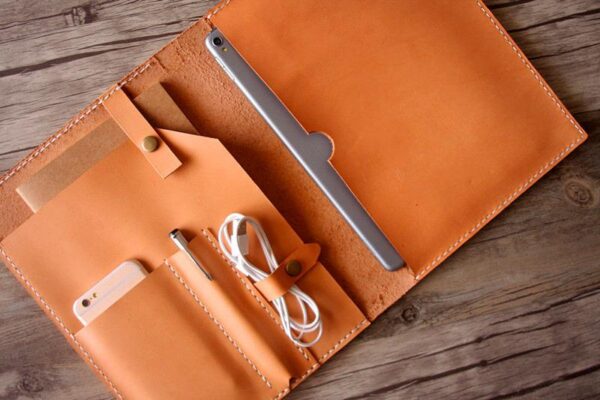 Personalized Macbook Pro 13 inch Leather Sleeve Case - Image 3