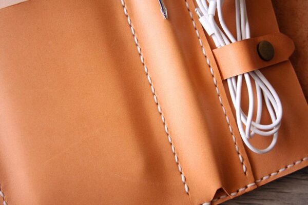 Personalized Macbook Pro 13 inch Leather Sleeve Case - Image 4