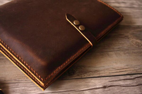 Brown Leather Portfolio Case - Image 5