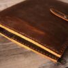 Personalized Brown Leather Notebook Portfolio - Image 5