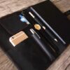 Black Leather Portfolio Legal Holder
