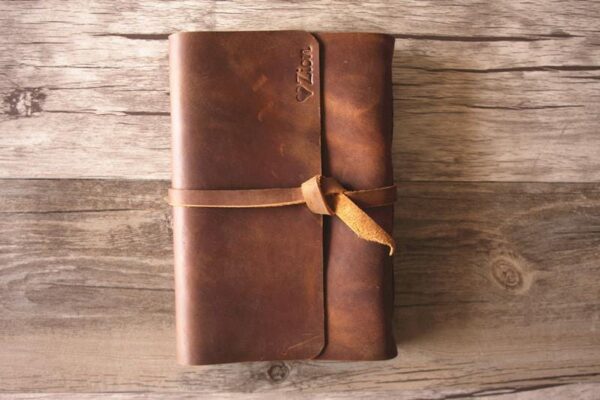 Leather Modern Baby Memory Books Album Personalized