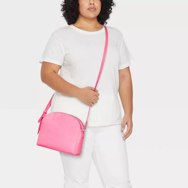 Triple Compartment Crossbody Bag pink - Image 3