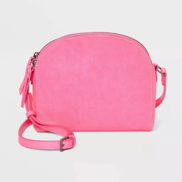 Triple Compartment Crossbody Bag pink