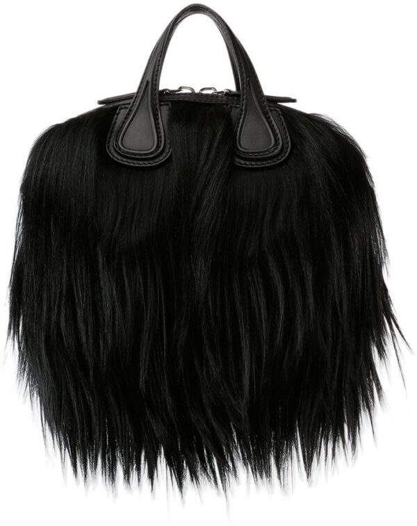 Black fur bag