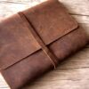 Personalized Dsitressed Leather Photo Albums 8X10 Memory Book