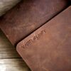Personalized Dsitressed Leather Photo Albums 8X10 Memory Book - Image 3