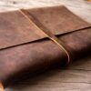 Personalized Dsitressed Leather Photo Albums 8X10 Memory Book - Image 2