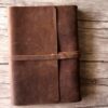 Personalized Dsitressed Leather Photo Albums 8X10 Memory Book - Image 6