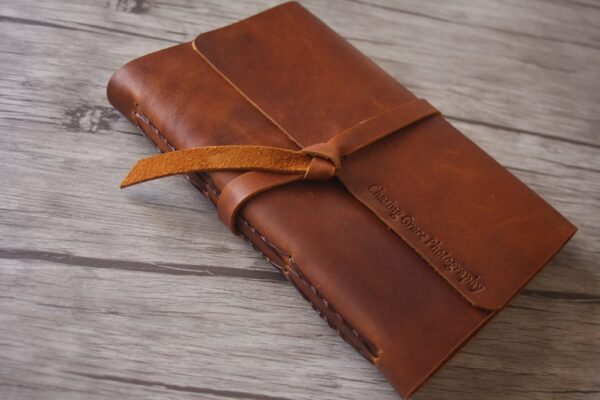 Leather Guest Sign in Book Personalized - Image 2