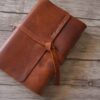Leather Guest Sign in Book Personalized
