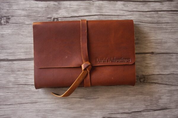 Leather Guest Sign in Book Personalized - Image 5