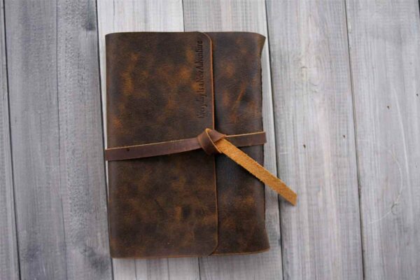 Brown Leather Bound Sketchbook - Image 2