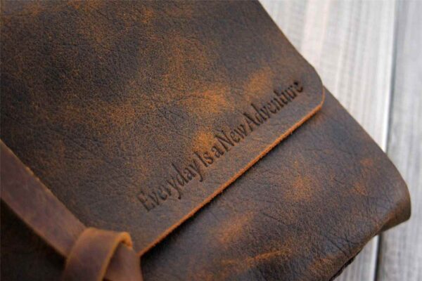 Brown Leather Bound Sketchbook - Image 3