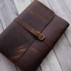 Personalized Leather Sketchbook Buckle Closure