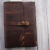 Personalized Leather Sketchbook Buckle Closure - Image 3