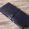 Personalized Leather Traveler's Notebook Blue - Image 4
