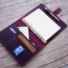 Custom Purple Leather Wedding Planner Bullet Journal