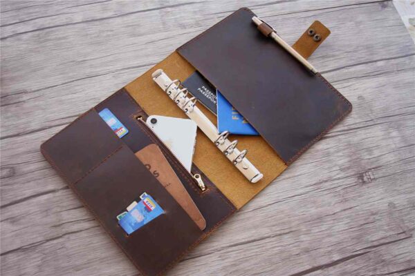 Custom Brown Leather Journal Notebook