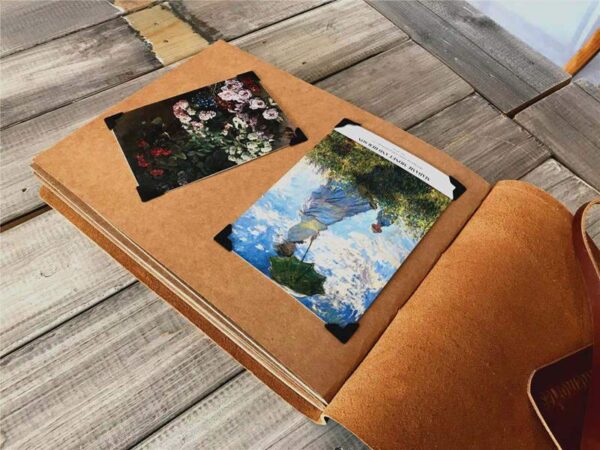 Personalized Dsitressed Leather Photo Albums 8X10 Memory Book - Image 5