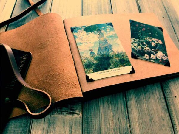 Handmade Personalized Brown Leather Photo Album - Image 2