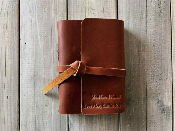 Personalized Saddle Small Leather Journal - Image 5