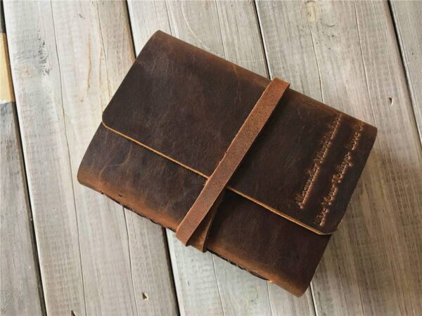 Personalized Leather Pocket Notebook - Image 2
