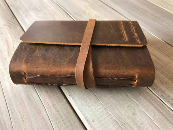 Personalized Leather Pocket Notebook - Image 4