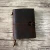 Personalized Rustic Leather Pocket Traveler's Notebook - Image 5