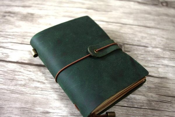 Green Leather Small Travelers Notebook