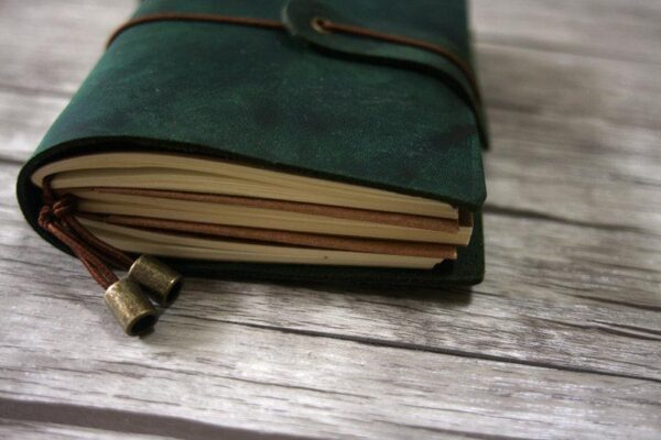 Green Leather Small Travelers Notebook - Image 4