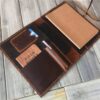 Personalized Leather Travel Refillable Journal Cover Holder