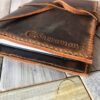 Personalized Leather Travel Refillable Journal Cover Holder - Image 3