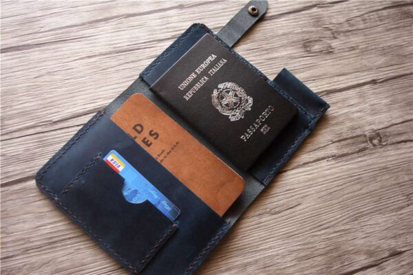 Custom Leather Passport Wallet Cover