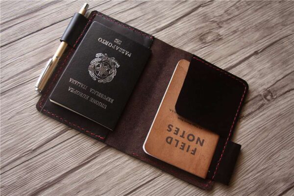 DESIGNER PASSPORT CASE LEATHER WALLET - Image 2