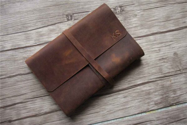 Brown Monogrammed Leather Journal