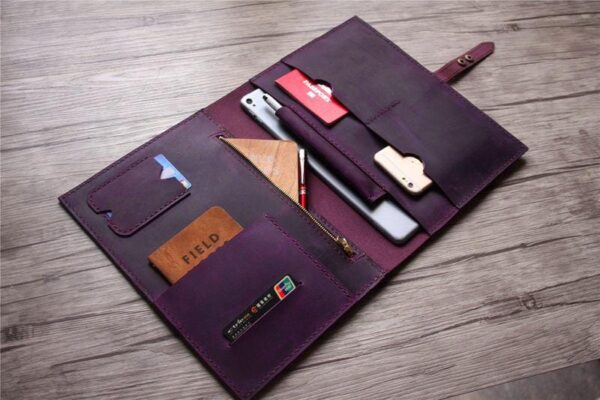 PURPLE LEATHER HP LAPTOP CASE