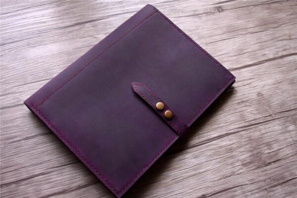 Purple Leather HP Laptop Case - Image 5