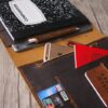 Personalized Zippered Leather Padfolio Distressed Brown - Image 5