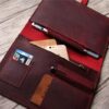Personalized Leather iPad Mini Case Portfolio with Pencil Holder - Image 3