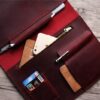 Personalized Leather iPad Mini Case Portfolio with Pencil Holder - Image 4
