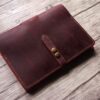 Personalized Red Womens Leather Notebook - Image 4