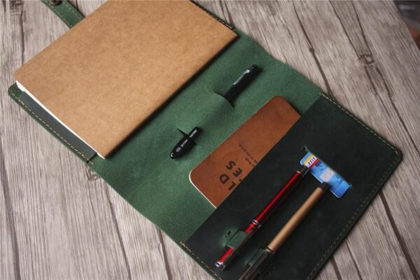 Custom Leather Spiral Notebook Cover - Image 2