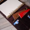 Personalized Engraved Purple Leather Journal Large Notebook - Image 2